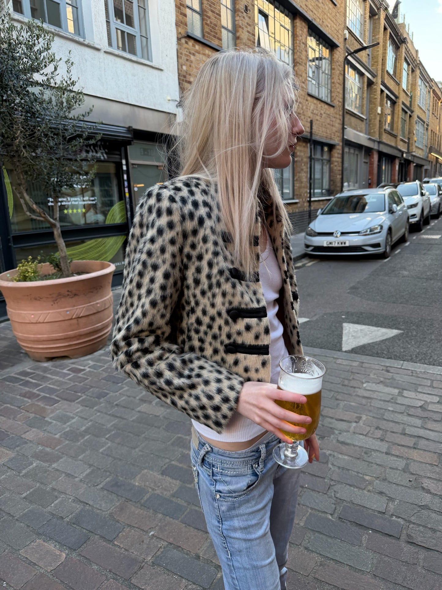 THE ROMY JACKET - SNOW LEOPARD